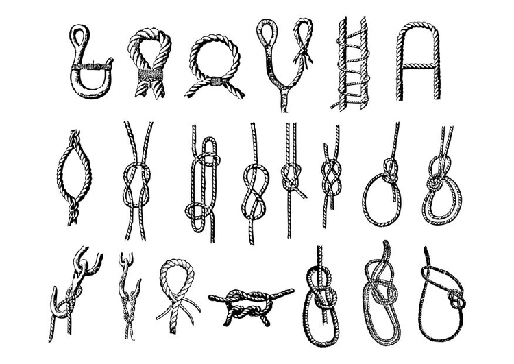 Coloring page knots