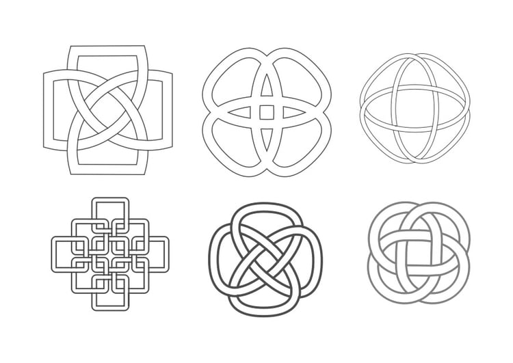 Coloring page knots