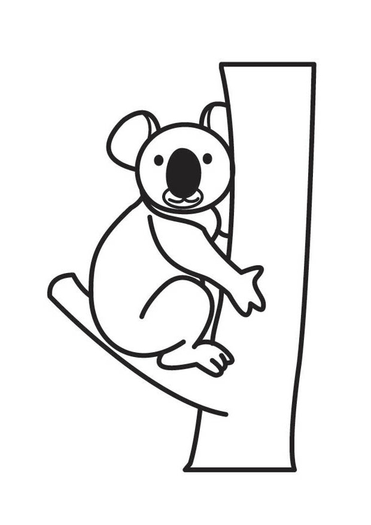 Coloring Page Koala Bear - Free printables - Img 18091