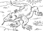 Coloring pages komodo dragon