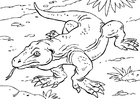 Coloring pages komodo dragon