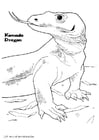 Coloring pages komodo dragon