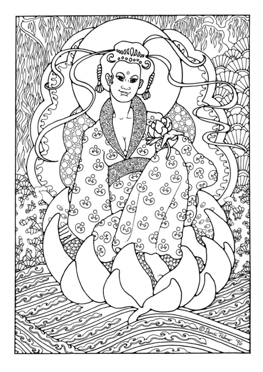 Coloring page KuanYin