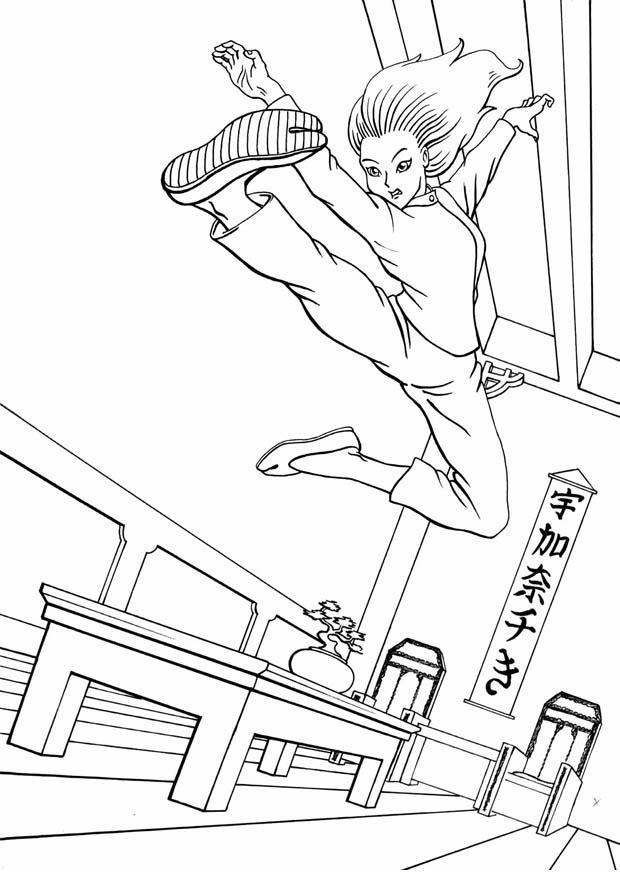 Coloring page kung fu