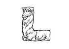 Coloring pages l-llama