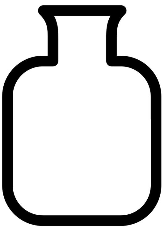 Coloring page laboratory flask