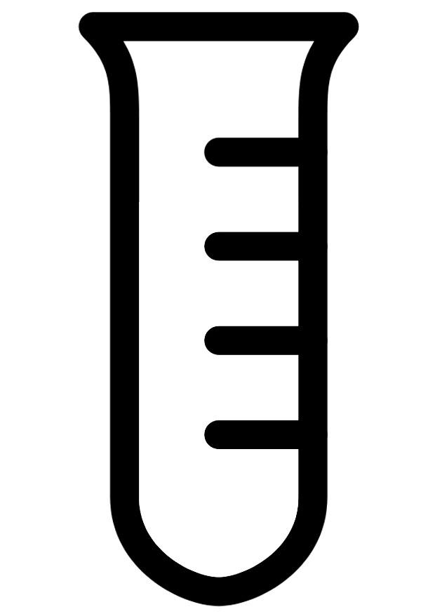 Coloring page laboratory test tube