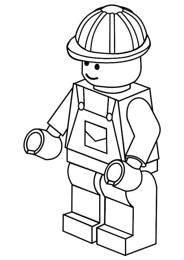 Coloring page labourer