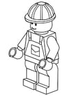 Coloring page labourer