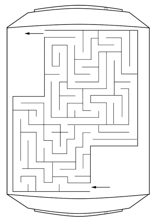 Coloring page labyrinth