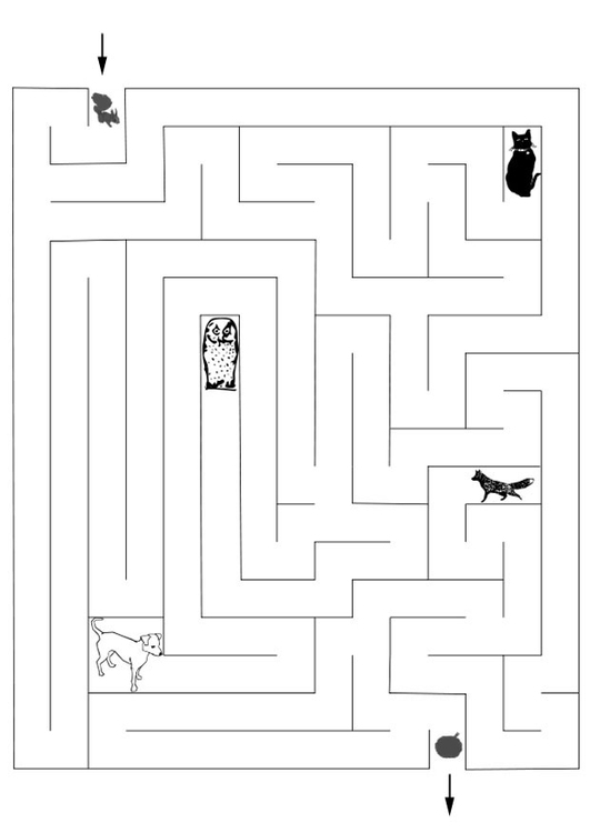 Coloring page labyrinth