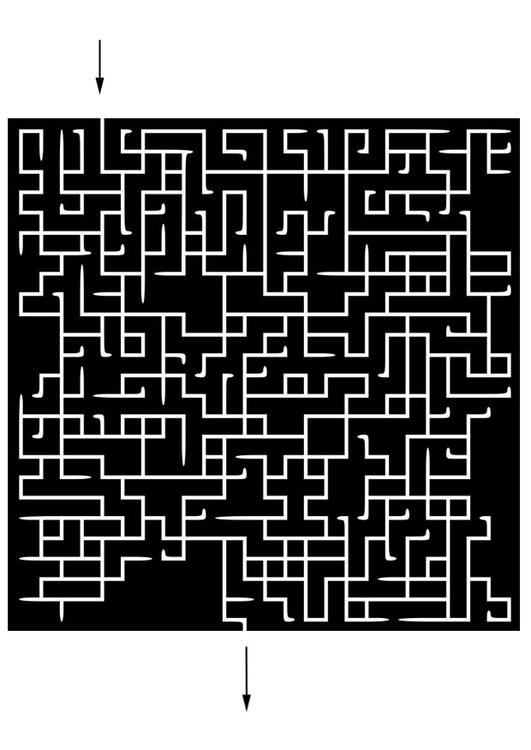 Coloring page labyrinth