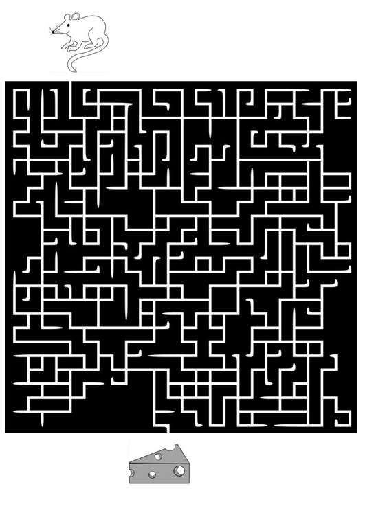 Coloring page labyrinth