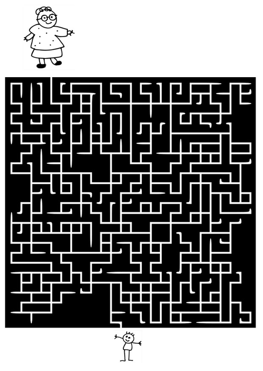 Coloring page labyrinth