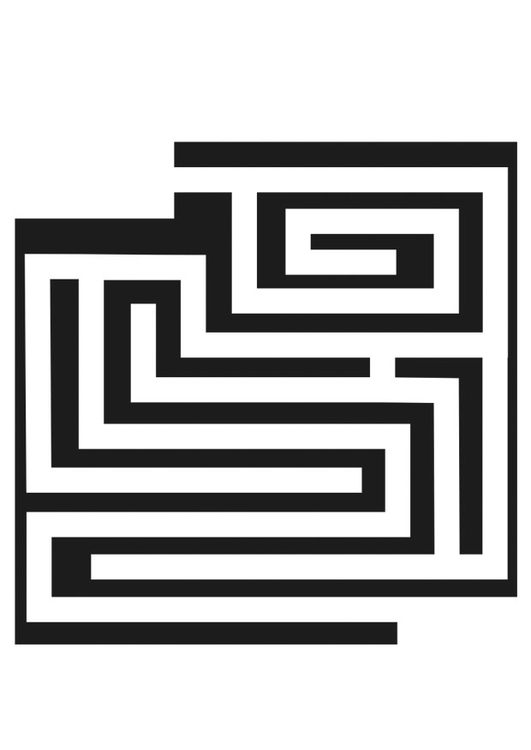 Coloring page labyrinth