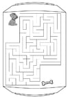 Coloring page labyrinth