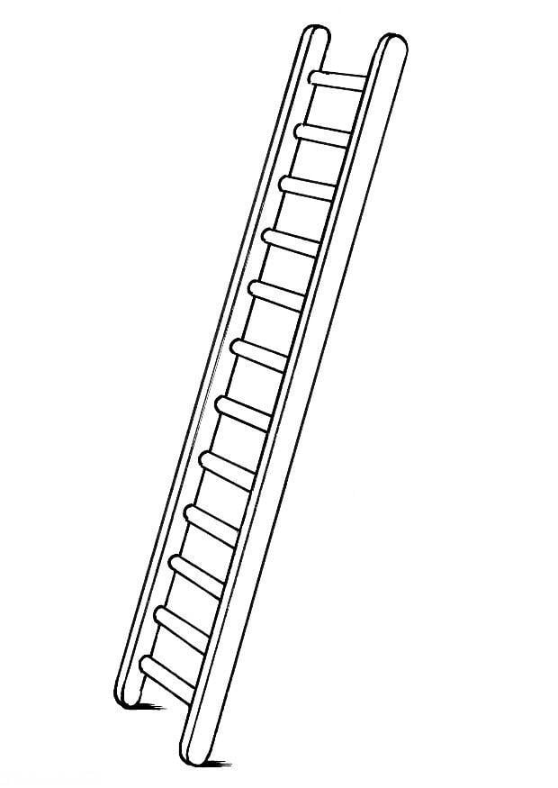 Coloring page ladder