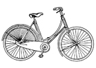 Coloring page Ladies Bicycle