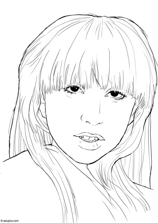 Coloring page Lady Gaga