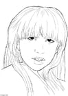 Coloring pages Lady Gaga