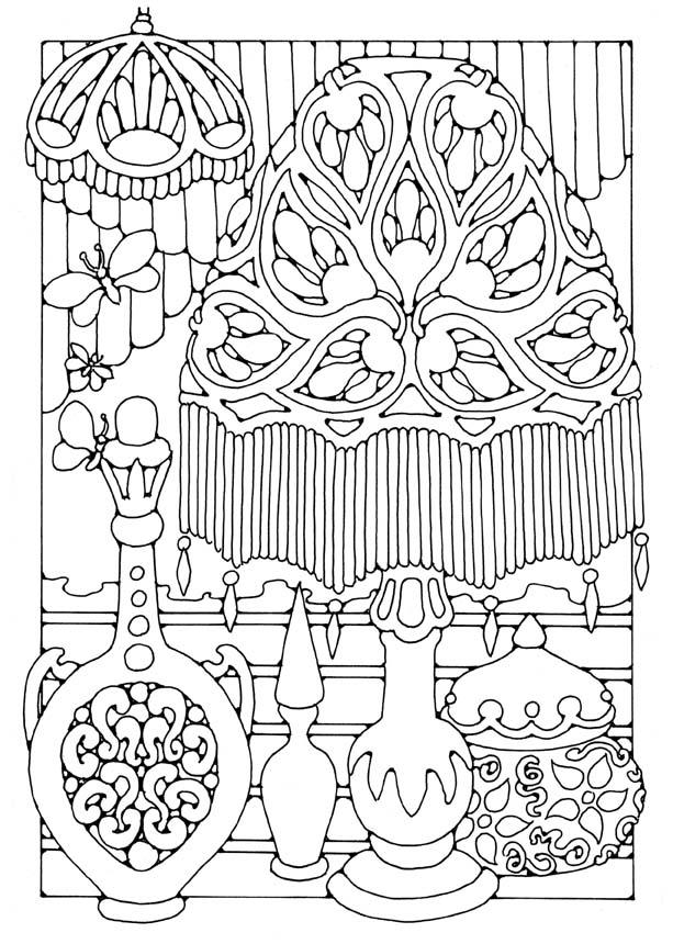 Coloring page lamp -  lighting 