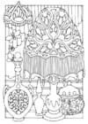 Coloring pages lamp -  lighting 