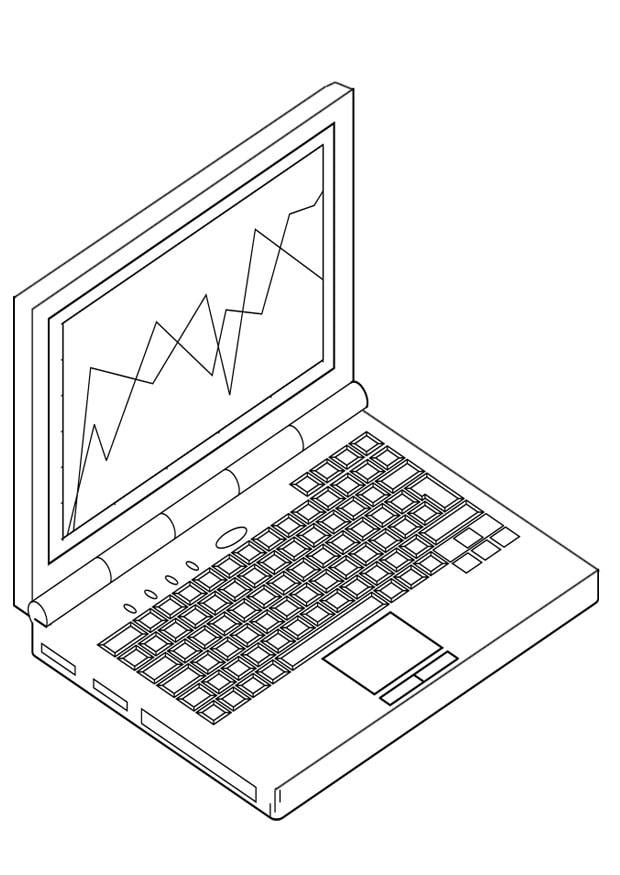 Coloring page laptop