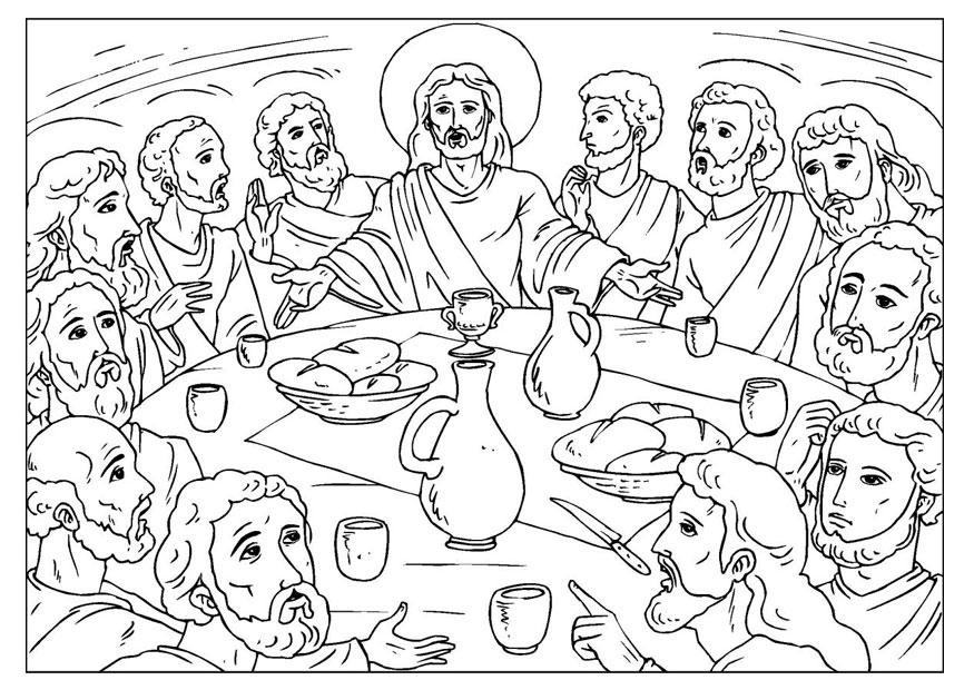 Coloring page last supper