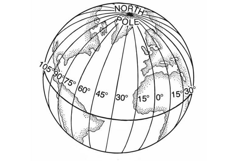 Coloring page latitude