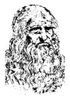 Coloring page Leonardo da Vinci