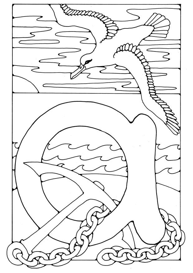 Coloring Page letter - a - free printable coloring pages - Img 21885