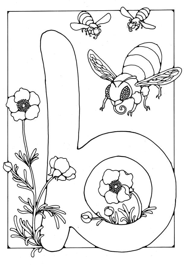 Coloring page letter - b
