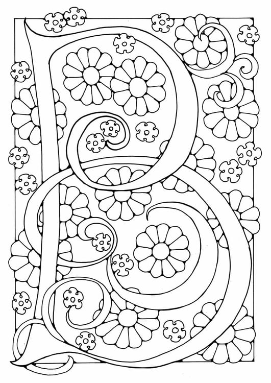 Coloring page letter - B