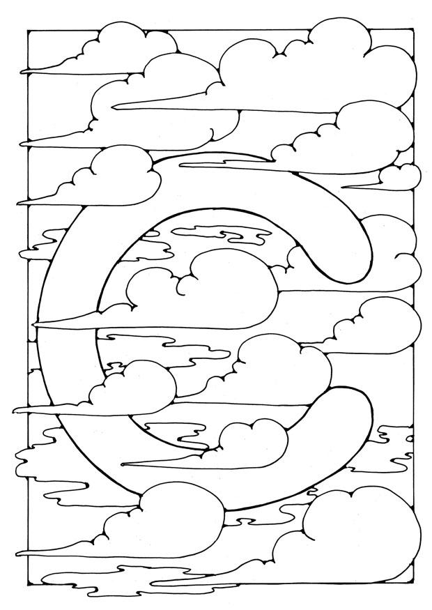 Coloring page letter - c