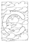 Coloring pages letter - c