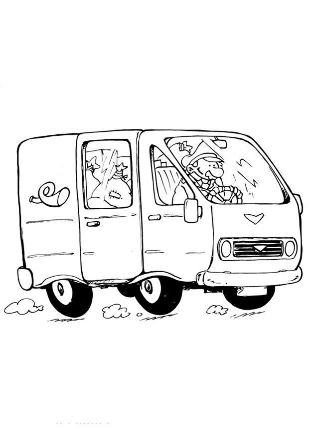 Coloring page letter-delivering process 4