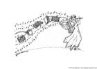Coloring page letter fairy