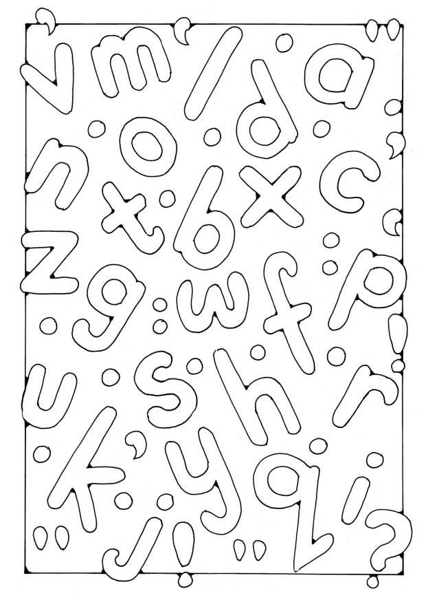 Coloring page Letters