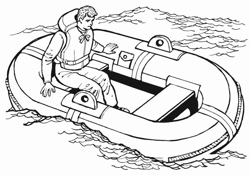 Coloring page Lifeboat