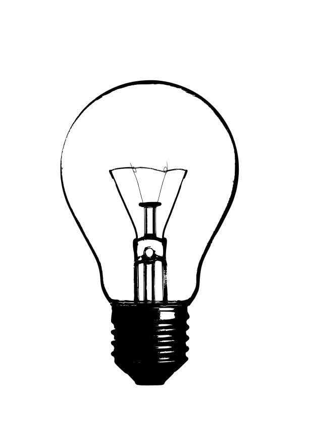 Coloring page light bulb