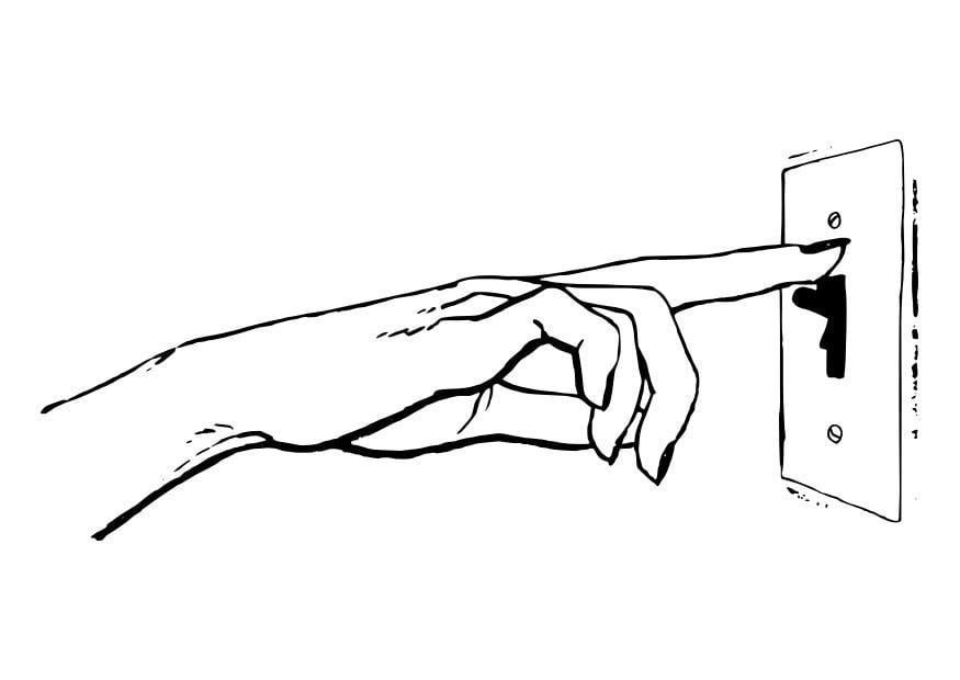 Coloring page light switch