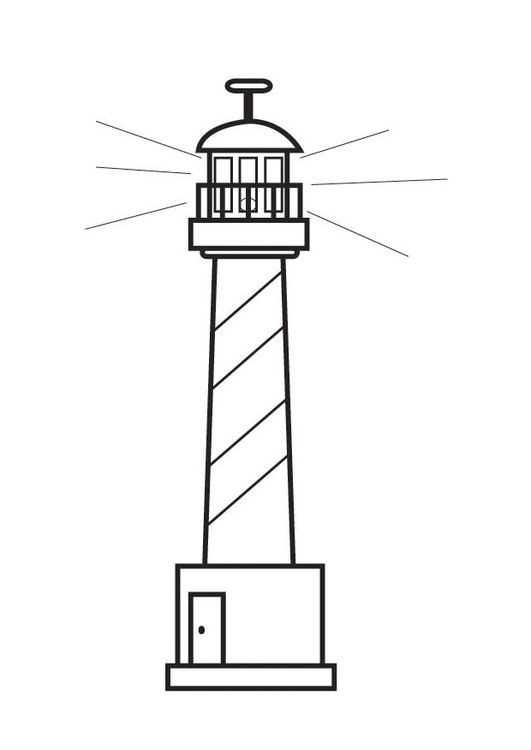 Coloring page lighthouse