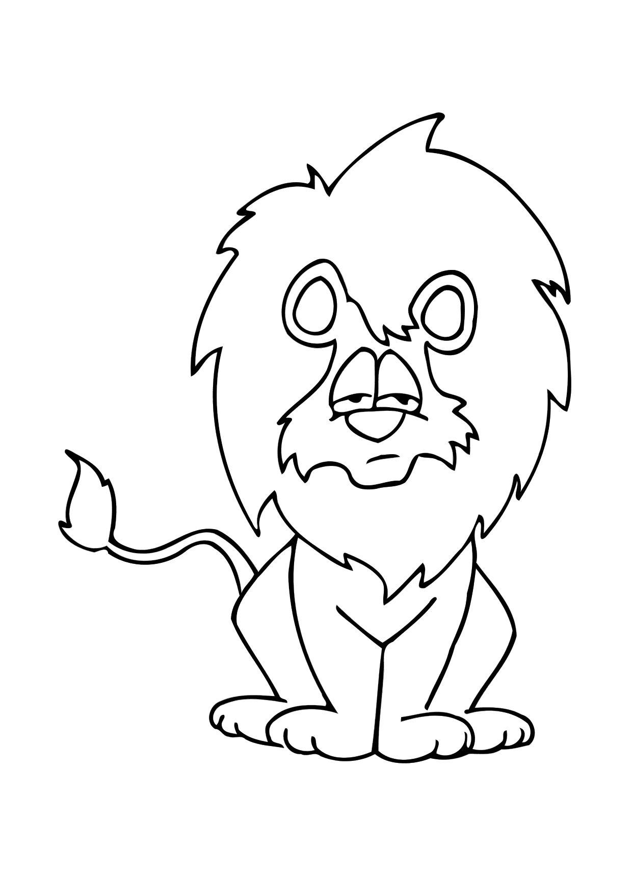 Download Coloring Page lion - free printable coloring pages