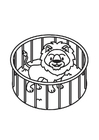 Coloring pages Lion in Cage