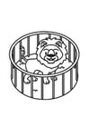 Coloring page Lion in Cage