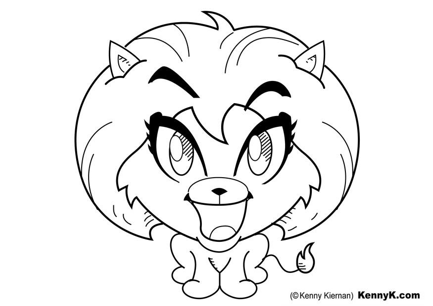 Coloring page lioness
