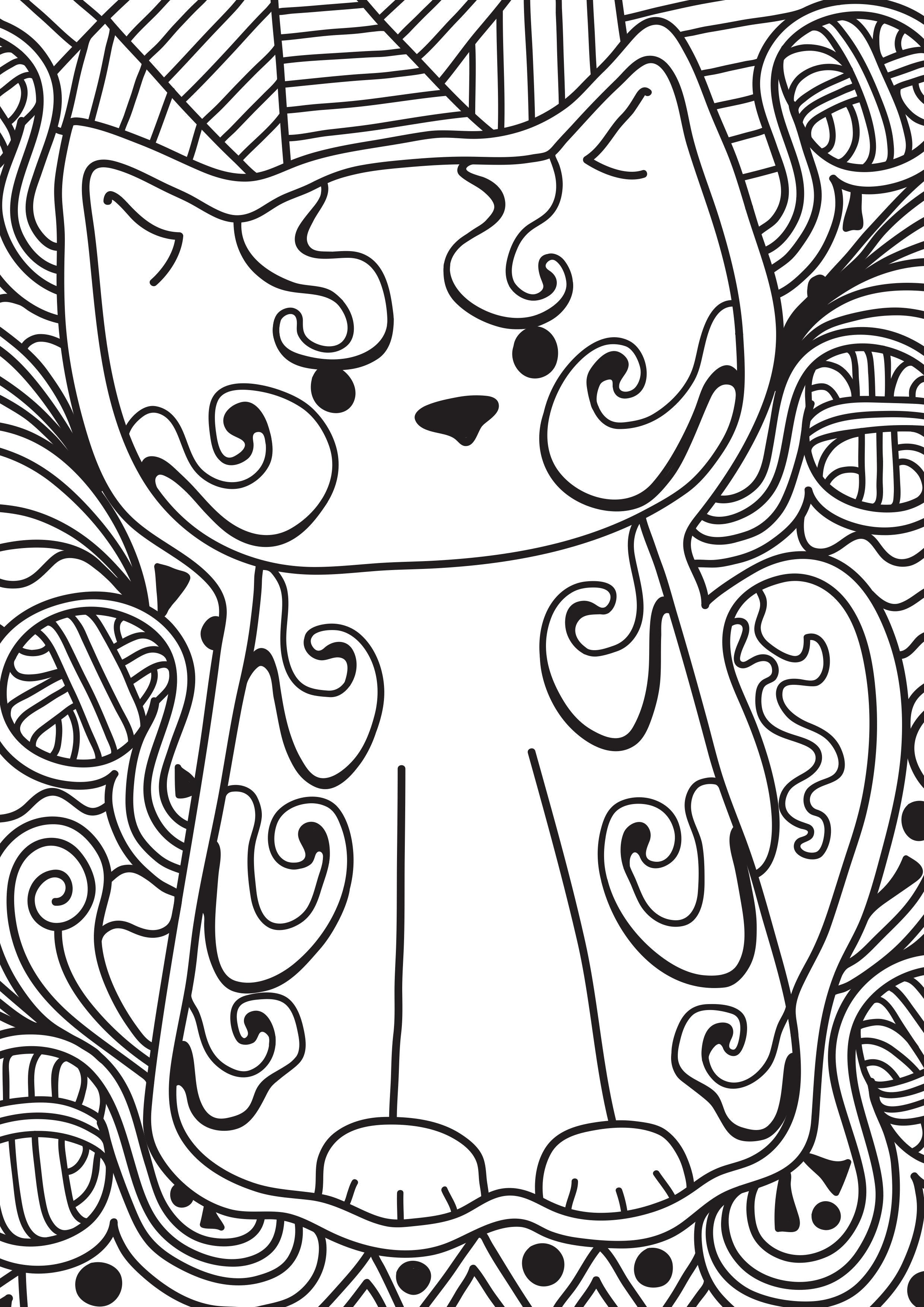 Coloring page little cat
