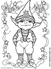 Coloring page little elf