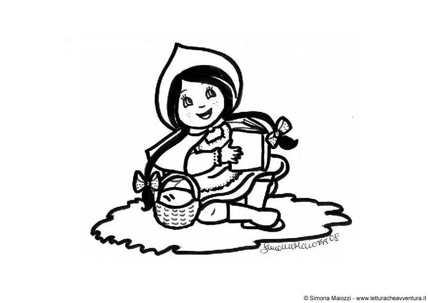 Coloring page Little red riding hood