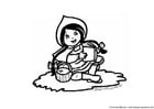 Coloring page Little red riding hood